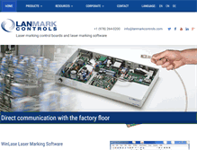 Tablet Screenshot of lanmarkcontrols.com